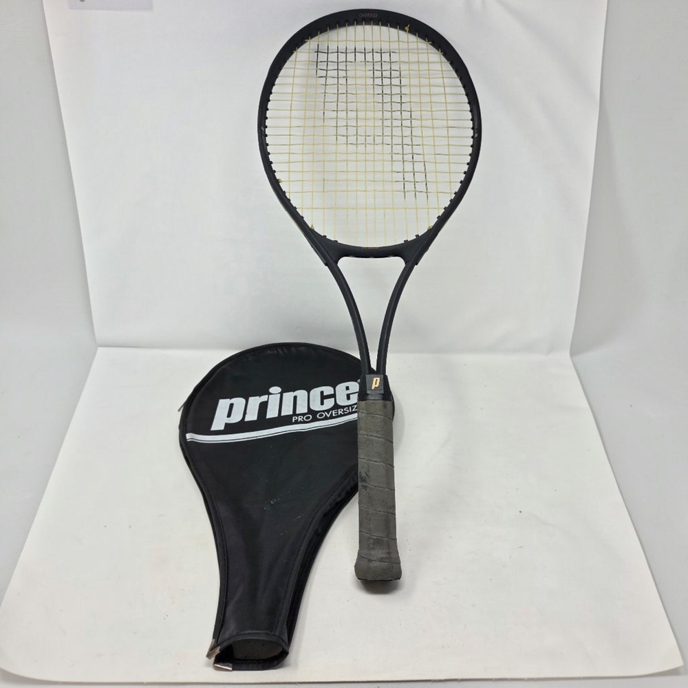 Vintage Prince Pro Oversize Tennis Racquet 4 1/2 Grip No 4 w/ Original Cover 80s